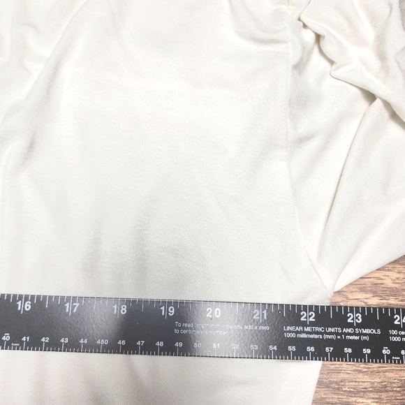 POL Hooded White Short Sleeve Relaxed Fit Boho Style Sweatshirt Size Small - Picture 13 of 15